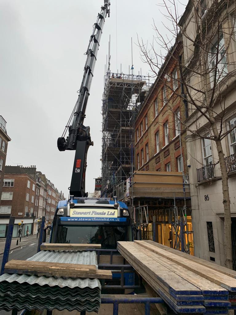 scaffolding in progress